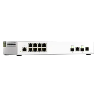 QNAP verwalteter Switch QSW-M2108-2C (8x 2.5GbE RJ45 und 2x kombinierte 10GbE SFP /RJ-45) QNAP verwalteter Switch QSW-M2108-2C (8x 2.5GbE RJ45 und 2x kombinierte 10GbE SFP /RJ-45)