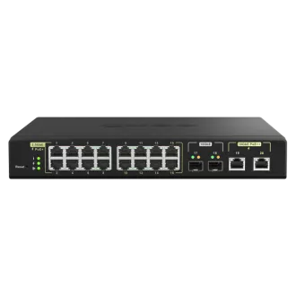 QNAP verwalteter Switch QSW-M2116P-2T2S (16x 2.5GbE PoE  RJ45 / 2x 10GbE RJ45 PoE   / 2x 10GbE SFP )