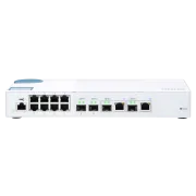 QNAP-gesteuerter Switch QSW-M408-2C (12 Ports: 8x Gigabit-Ports   4x 10G SFP  / 2x 10GbE-Kombi-Ports)