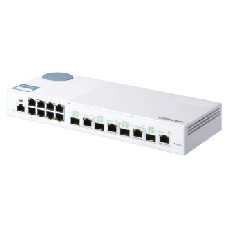 QNAP verwalteter Switch QSW-M408-4C (12 Anschlüsse: 8x Gigabit-Anschluss   4x 10G SFP  / 10GbE Combo-Anschlüsse)