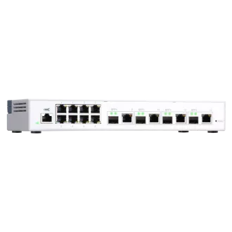 QNAP verwalteter Switch QSW-M408-4C (12 Anschlüsse: 8x Gigabit-Anschluss   4x 10G SFP  / 10GbE Combo-Anschlüsse)