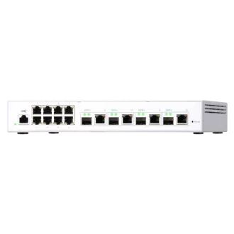QNAP verwalteter Switch QSW-M408-4C (12 Anschlüsse: 8x Gigabit-Anschluss   4x 10G SFP  / 10GbE Combo-Anschlüsse)