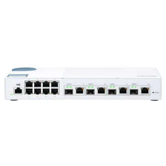 QNAP verwalteter Switch QSW-M408-4C (12 Anschlüsse: 8x Gigabit-Anschluss   4x 10G SFP  / 10GbE Combo-Anschlüsse)