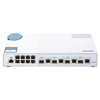 QNAP verwalteter Switch QSW-M408-4C (12 Anschlüsse: 8x Gigabit-Anschluss   4x 10G SFP  / 10GbE Combo-Anschlüsse)