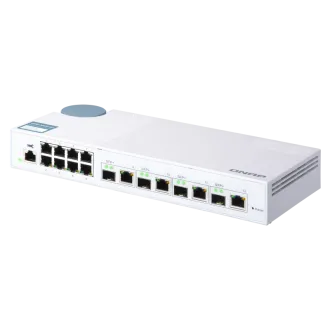 QNAP verwalteter Switch QSW-M408-4C (12 Anschlüsse: 8x Gigabit-Anschluss   4x 10G SFP  / 10GbE Combo-Anschlüsse)