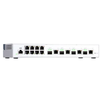 QNAP verwalteter Switch QSW-M408-4C (12 Anschlüsse: 8x Gigabit-Anschluss   4x 10G SFP  / 10GbE Combo-Anschlüsse)