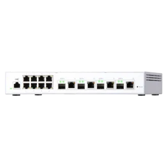 QNAP verwalteter Switch QSW-M408-4C (12 Anschlüsse: 8x Gigabit-Anschluss   4x 10G SFP  / 10GbE Combo-Anschlüsse)