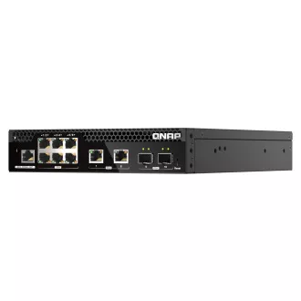 QNAP verwalteter Switch QSW-M2106R-2S2T (6x 2.5GbE RJ45, 2x 10GbE RJ45, 2x 10GbE SFP , geringe Breite) QNAP verwalteter Switch QSW-M2106R-2S2T (6x 2.5GbE RJ45, 2x 10GbE RJ45, 2x 10GbE SFP , geringe Breite)