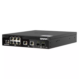 QNAP verwalteter Switch QSW-M2106R-2S2T (6x 2.5GbE RJ45, 2x 10GbE RJ45, 2x 10GbE SFP , geringe Breite) QNAP verwalteter Switch QSW-M2106R-2S2T (6x 2.5GbE RJ45, 2x 10GbE RJ45, 2x 10GbE SFP , geringe Breite)