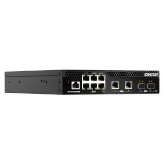 QNAP verwalteter Switch QSW-M2106R-2S2T (6x 2.5GbE RJ45, 2x 10GbE RJ45, 2x 10GbE SFP , geringe Breite)