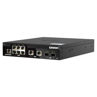 QNAP verwalteter Switch QSW-M2106R-2S2T (6x 2.5GbE RJ45, 2x 10GbE RJ45, 2x 10GbE SFP , geringe Breite)