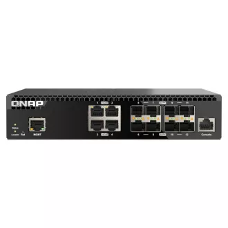 QNAP Managed Switch QSW-M3212R-8S4T (4x 10GbE-Ports   8x 10G SFP -Ports, halbe Breite)