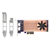 QNAP QM2-Serie, 2 x PCIe 2280 M.2 SSD-Steckplätze, PCIe Gen3 x 4 , 2 x Intel I225LM 2.5GbE NBASE-T-Anschluss