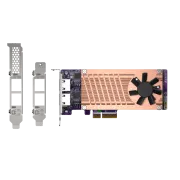 QNAP QM2-Serie, 2 x PCIe 2280 M.2 SSD-Steckplätze, PCIe Gen3 x 4 , 2 x Intel I225LM 2.5GbE NBASE-T-Anschluss