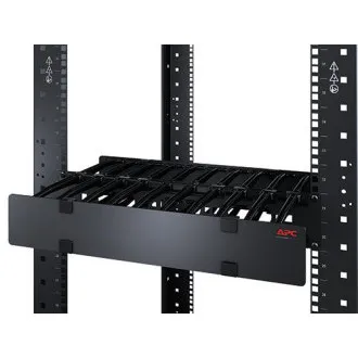 Horizontaler Kabelmanager, 1U einseitig mit Abdeckung Horizontaler Kabelmanager, 1U einseitig mit Abdeckung