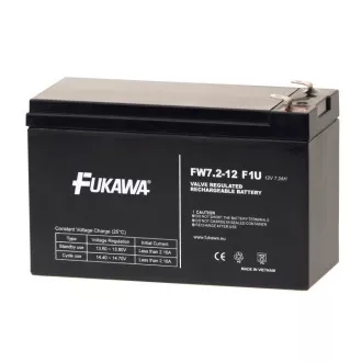 Batterie FUKAWA FW 7.2-12 F1U (12V 7,2Ah) faston 4,8mm Batterie FUKAWA FW 7.2-12 F1U (12V 7,2Ah) faston 4,8mm