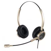 WELL Mairdi MRD-809DG, Doppel-Ohr-Kopfhörer, gold