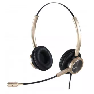 WELL Mairdi MRD-809DG, Doppel-Ohr-Kopfhörer, gold