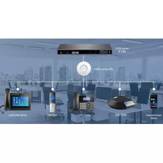 Grandstream WP820 WiFi IP-Telefon, 2,4" Bar-Display, 2SIP-Konten, Video, BT, Micro USB, Handover