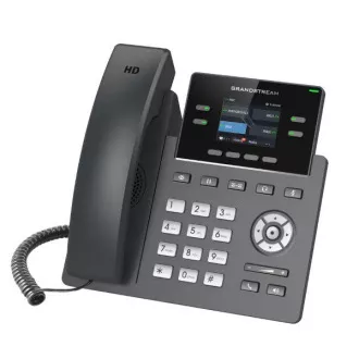 Grandstream GRP2612P, 2,4" TFT-Balkendisplay, 2 SIP-Konten, 4 prog. Trunk, 16 BLF Trunk, PoE, 10/100Mbps Grandstream GRP2612P, 2,4" TFT-Balkendisplay, 2 SIP-Konten, 4 prog. Trunk, 16 BLF Trunk, PoE, 10/100Mbps