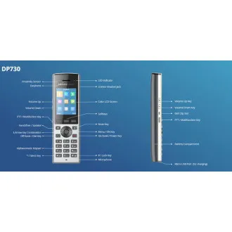 Grandstream DP730 IP-Telefon, 2,4