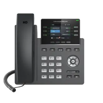 Grandstream GRP2613, 2.8" LCD Balkenanzeige, 3 SIP, Gbit, PoE, 24dig. tl,