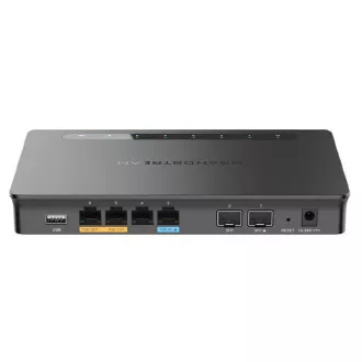Grandstream GWN7002 VPN-Router 2 SFP, 4 Gb Ports / 1 PoE Eingang, 2 PoE Ausgang Grandstream GWN7002 VPN-Router 2 SFP, 4 Gb Ports / 1 PoE Eingang, 2 PoE Ausgang