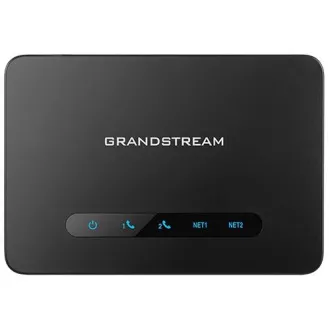 Grandstream HT812 (ATA), 2x FXS, 2 SIP-Konten, 1x Gbit LAN, NAT-Router, 3-Wege-Konf., Auto-Provisi.