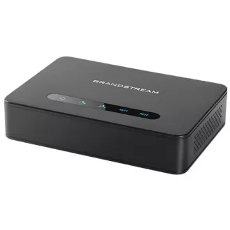 Grandstream HT812 (ATA), 2x FXS, 2 SIP-Konten, 1x Gbit LAN, NAT-Router, 3-Wege-Konf., Auto-Provisi.