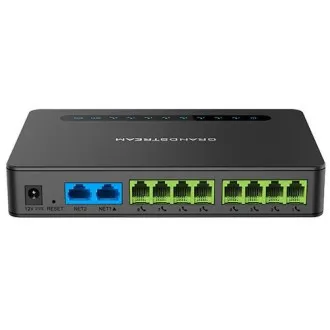 Grandstream HT818 V2 (ATA), 8x FXS, 2 SIP-Profile, 1x Gbit-LAN, NAT-Router, 3-Wege-Konferenz