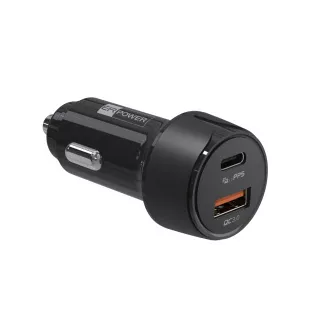 ER POWER 30W PD USB-C/USB-A Autoladegerät, schwarz