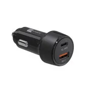 ER POWER 30W PD USB-C/USB-A Autoladegerät, schwarz
