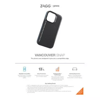 ZAGG GEAR4 D3O Vancouver Snap Abdeckung iPhone 13 schwarz