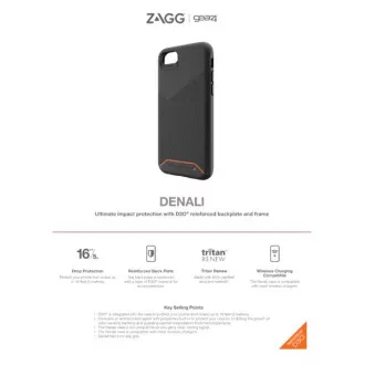 ZAGG GEAR4 D3O Denali Hülle iPhone SE/SE2/6/7/8 schwarz