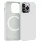 ER POWER Silikonhülle CARNEVAL SNAP für iPhone 14 Pro mit MagSafe - Weiß