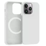 ER POWER Silikonhülle CARNEVAL SNAP für iPhone 14 Pro Max mit MagSafe - Weiß