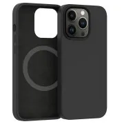 ER POWER Silikonhülle CARNEVAL SNAP für iphone 14 Pro Max mit MagSafe - Schwarz