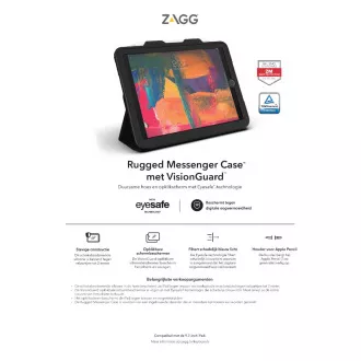 ZAGG Tastatur Rugged Messenger Cover UK   VG IPad 9.7