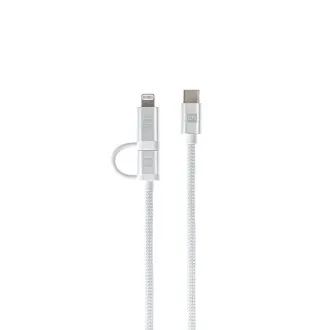ER POWER Duales Kabel USB-C C/L Mfi 100cm weiß ER POWER Duales Kabel USB-C C/L Mfi 100cm weiß