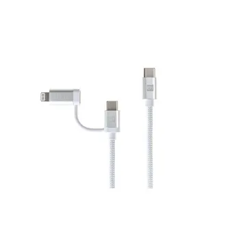 ER POWER Duales Kabel USB-C C/L Mfi 100cm weiß ER POWER Duales Kabel USB-C C/L Mfi 100cm weiß