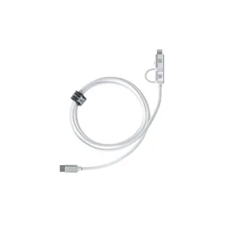 ER POWER Doppelkabel USB-C C/L Mfi 200cm weiß