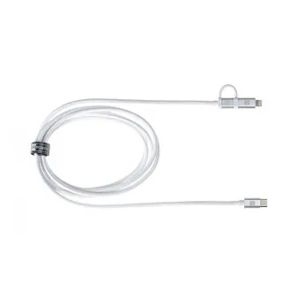 ER POWER Doppelkabel USB-C C/L Mfi 200cm weiß