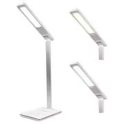 Huslog weiße LED-Tischlampe mit kabellosem Ladegerät