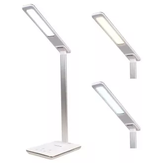 Huslog weiße LED-Tischlampe mit kabellosem Ladegerät Huslog weiße LED-Tischlampe mit kabellosem Ladegerät