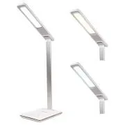 Huslog weiße LED-Tischlampe mit kabellosem Ladegerät