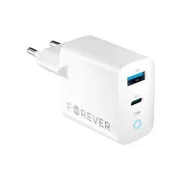 Forever TC-06-20AC PD QC 1x USB-C 1x USB 20W weiß