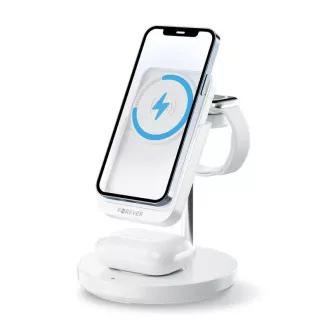 Forever Wireless-Ladestation mit Powerbank 5in1 MACS-100 Weiß Forever Wireless-Ladestation mit Powerbank 5in1 MACS-100 Weiß