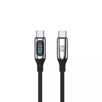 Datenkabel mit LCD Forever USB-C/USB-C 1m 100W schwarz Datenkabel mit LCD Forever USB-C/USB-C 1m 100W schwarz