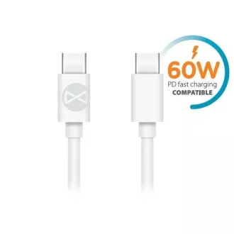 Forever USB-C/USB-C Datenkabel 1m 3A weiß Forever USB-C/USB-C Datenkabel 1m 3A weiß
