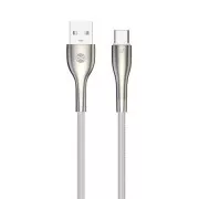 Forever Sleek USB/USB-C Datenkabel 1m 3A weiß